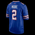 B.Bills #2 D.J. Moore Royal Game Stitched Football American Jersey