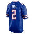 B.Bills #2 Tyler Bass Royal Game Player Stitched Football American Jersey