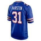 B.Bills #31 Maxwell Hairston Royal 2025 Draft First Round Pick Game Stitched Football American Jersey