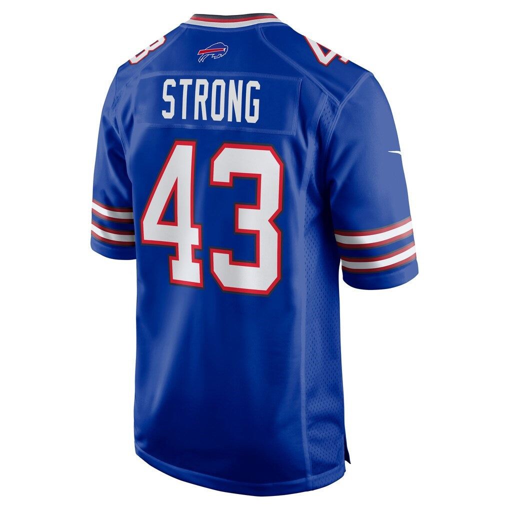 B.Bills #43 Dorian Strong Royal Team Game Stitched Football American Jersey