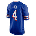 B.Bills #4 James Cook Royal Team Game Stitched Football American Jersey