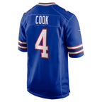 B.Bills #4 James Cook Royal Team Game Stitched Football American Jersey