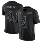 B.Bills #4 James Cook III Black 2026 Salute to Service Stitched Limited Football Jersey