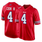 B.Bills #4 James Cook III Player Red Home Game Football Jerseys
