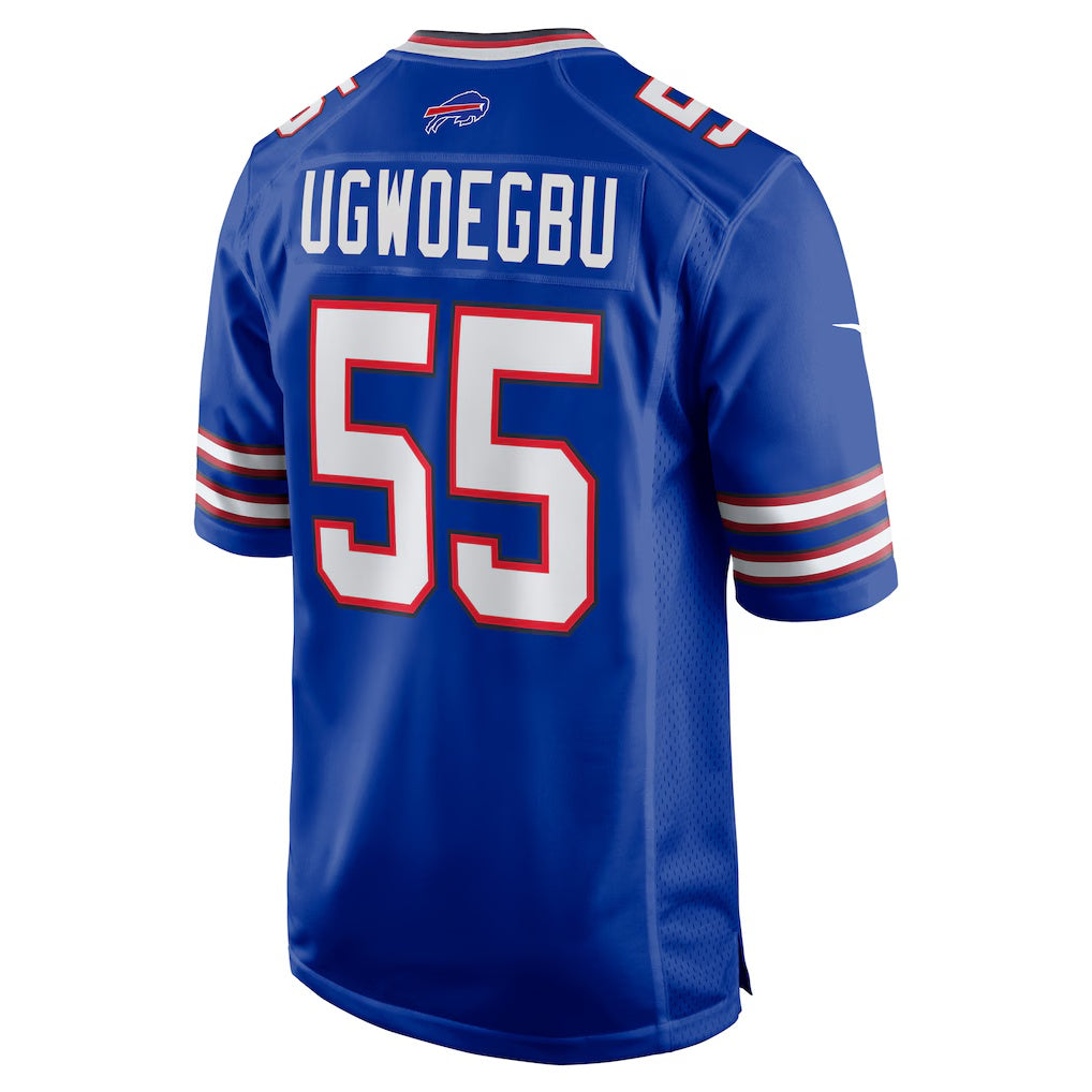 B.Bills #55 David Ugwoegbu Royal Game Stitched Football American Jersey
