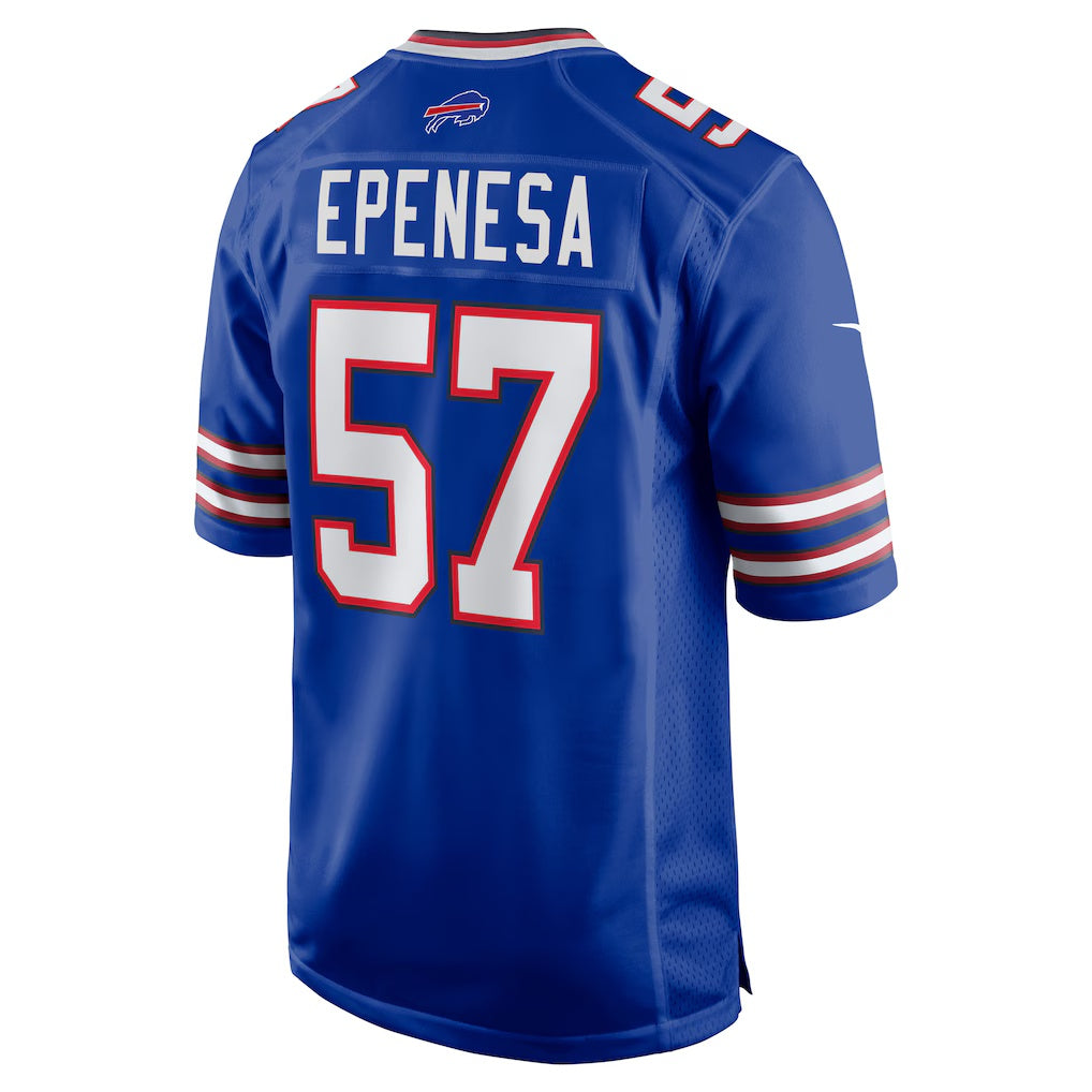 B.Bills #57 A.J. Epenesa Royal Game Player Stitched Football American Jersey