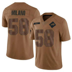 B.Bills #58 Matt Milano Player Brown Salute To Service Limited Football Jerseys