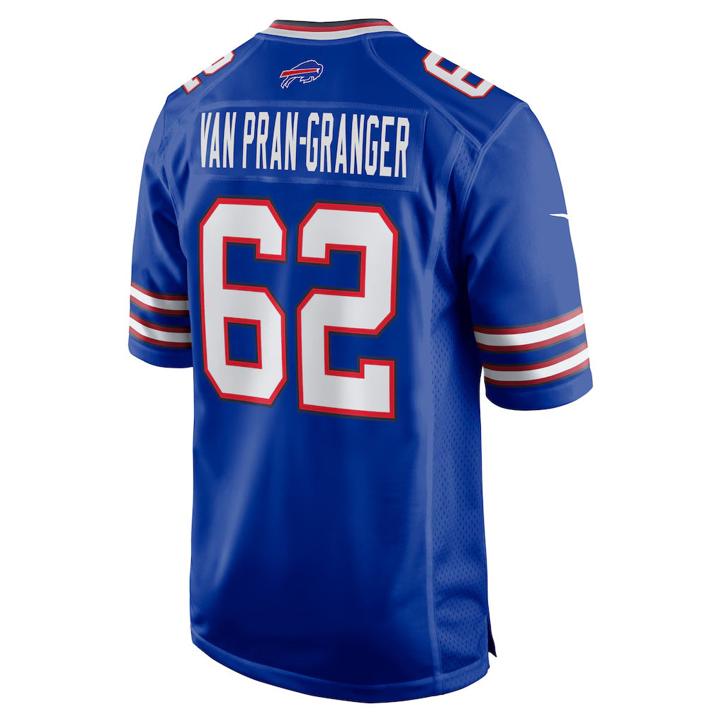 B.Bills #62 Sedrick Van Pran-Granger Royal Game Stitched Football American Jersey