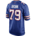 B.Bills #79 Ruben Brown Royal Game Retired Player Stitched Football American Jersey