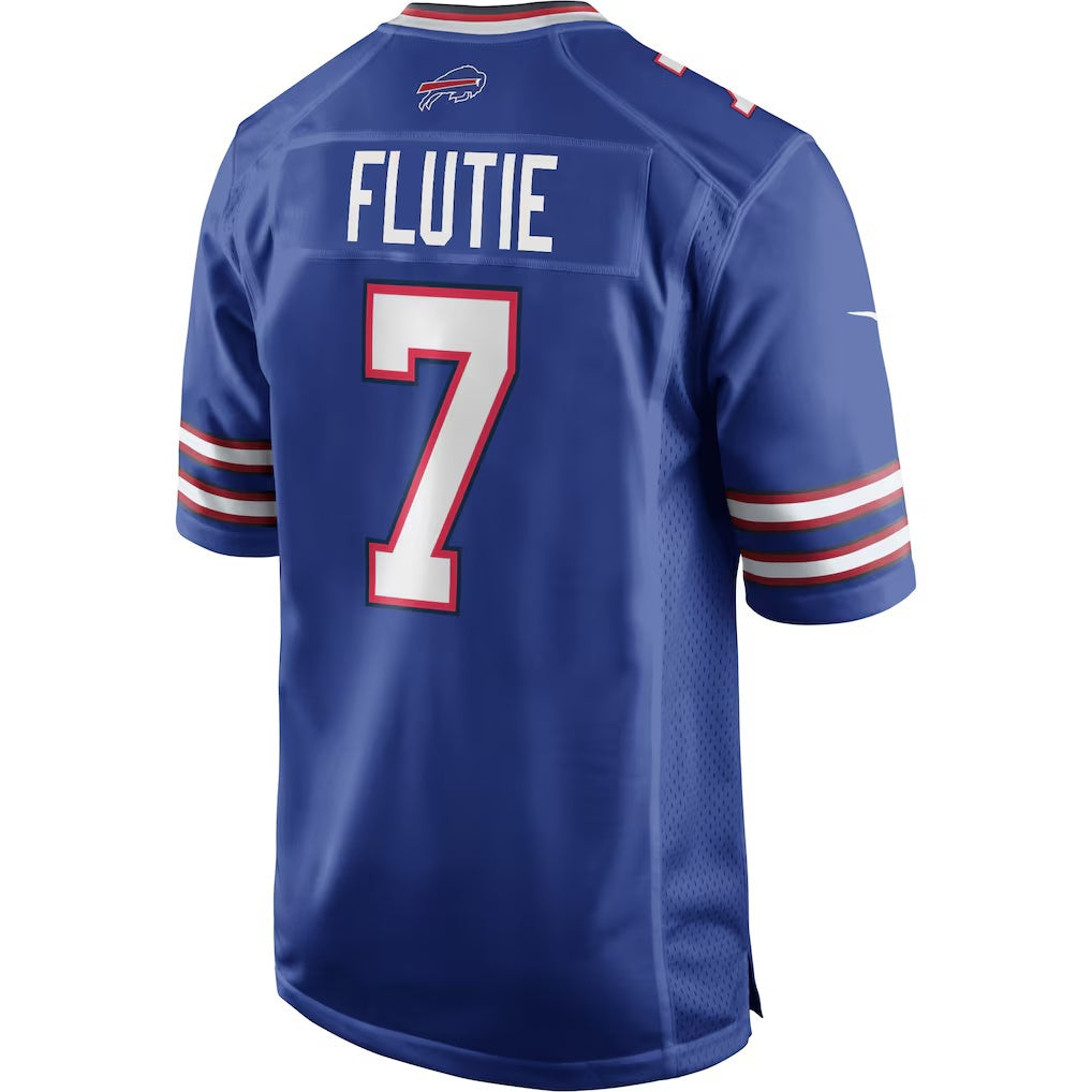 B.Bills #7 Doug Flutie Royal Game Retired Player Stitched Football American Jersey