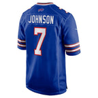 B.Bills #7 Taron Johnson Royal Game Stitched Football American Jersey