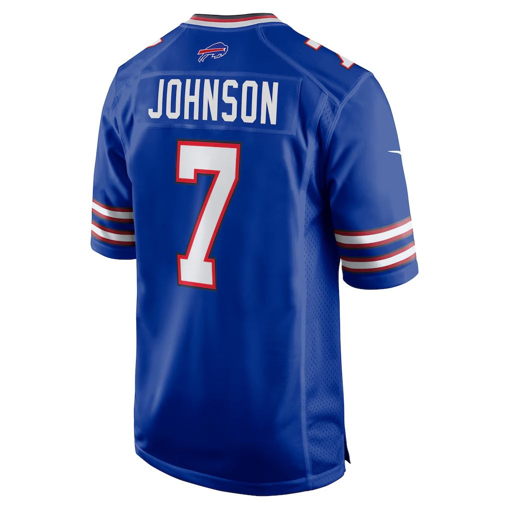 B.Bills #7 Taron Johnson Royal Game Stitched Football American Jersey