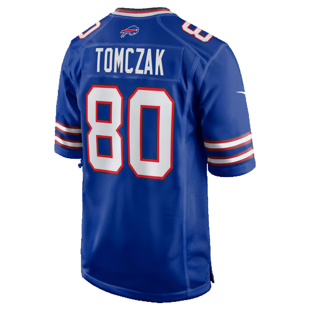 B.Bills #80 Max Tomczak Royal Team Game Football Jersey