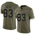 B.Bills #83 Andre Reed Player Salute To Service Olive Football Jerseys