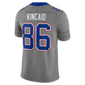 B.Bills #86 Dalton Kincaid Gray Nickel City Vapor F.U.S.E. Stitched Limited Football Jersey