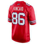 B.Bills #86 Dalton Kincaid Red Alternate Game Stitched Football American Jersey