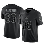 B.Bills #86 Dalton Kincaid Player Black RFLCTV Limited Football Jerseys
