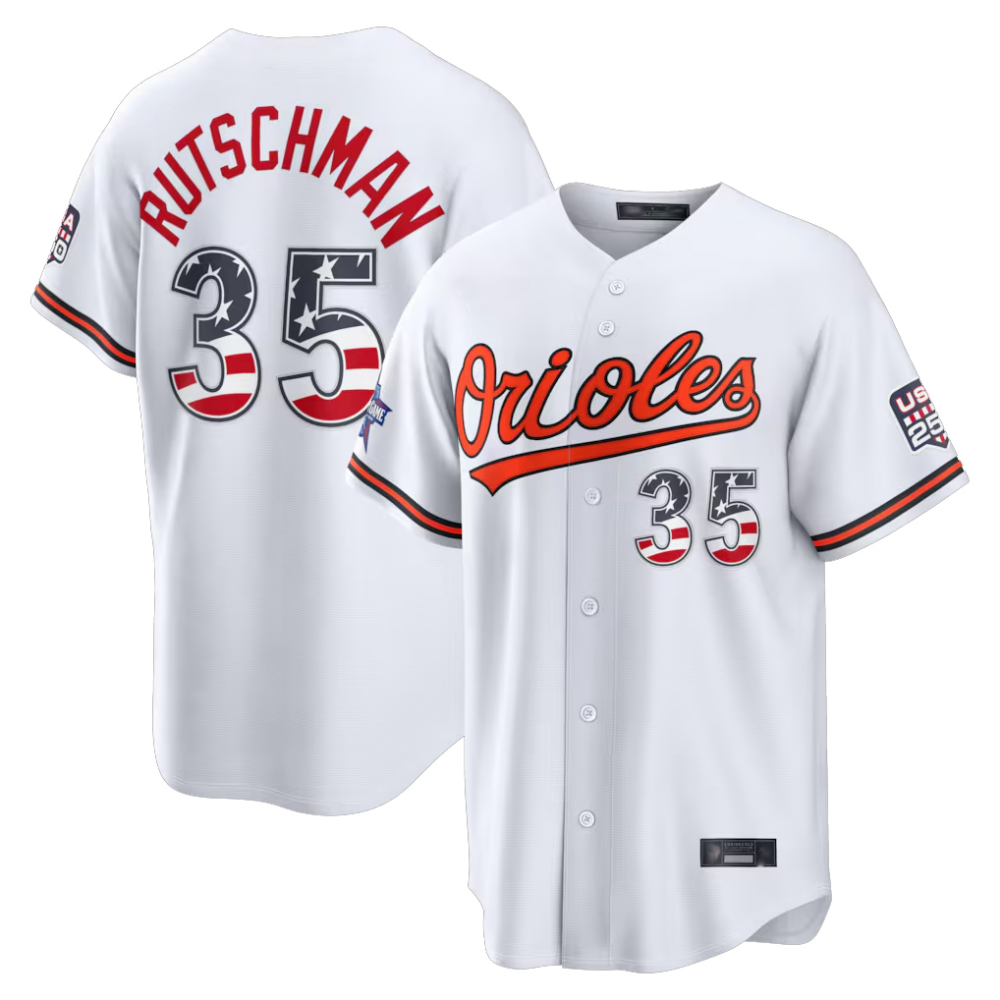 Baltimore Orioles  #35 Adley Rutschman White 2026 All-Star Edition Stars & Stripes Home Stitched Baseball Jersey