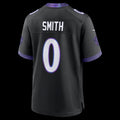 B.Ravens #0 Roquan Smith Black Alternate Game Stitched Football American Jersey