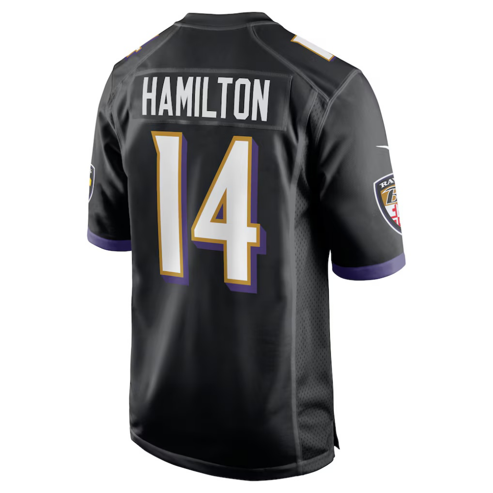 Kyle Hamilton Ravens #14 Black Player Game Stitched Football Jersey