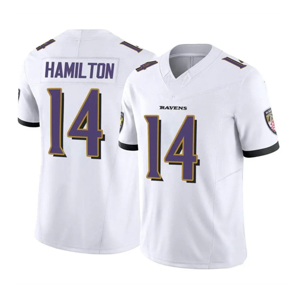 Kyle Hamilton Ravens #14 White Vapor F.U.S.E. Limited Stitched Football Jerseys