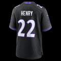 B.Ravens #22 Derrick Henry Black Alternate Game Stitched Football American Jersey