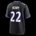 B.Ravens #22 Derrick Henry Black Alternate Game Stitched Football American Jersey