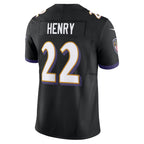 B.Ravens #22 Derrick Henry Black Vapor F.U.S.E. Limited Stitched Football American Jersey