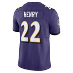 B.Ravens #22 Derrick Henry Purple Vapor F.U.S.E. Limited Stitched Football American Jersey