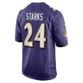 B.Ravens #24 Malaki Starks Purple 2025 Draft First Round Pick Game Stitched Football American Jersey