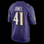 B.Ravens #41 Dre'Mont Jones Purple Team Game Stitched Football American Jersey