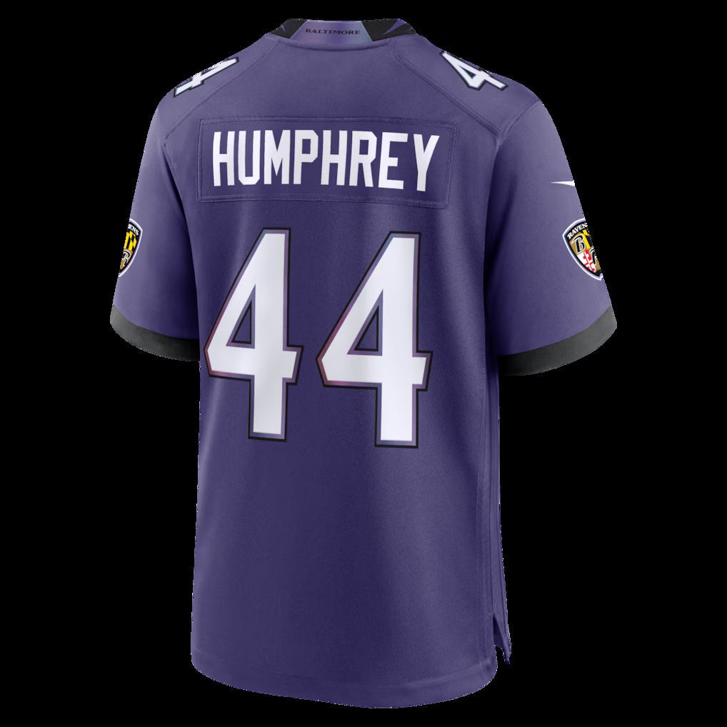 B.Ravens #44 Marlon Humphrey Purple Team Game Stitched Football American Jersey