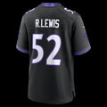 B.Ravens #52 Ray Lewis Black Alternate Retired Player Game Stitched Football American Jersey