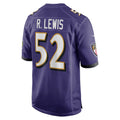 B.Ravens #52 Ray Lewis Purple Retired Player Stitched Football American Jersey