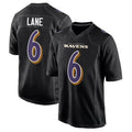 B.Ravens #6 Ja'Kobi Lane Black Game Carbon Stitched American Football Jerseys