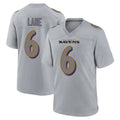 B.Ravens #6 Ja'Kobi Lane Gray Game Atmosphere Fashion Stitched American Football Jerseys