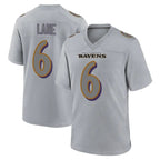 B.Ravens #6 Ja'Kobi Lane Gray Game Atmosphere Fashion Stitched American Football Jerseys
