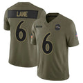 B.Ravens #6 Ja'Kobi Lane Olive 2025 Salute to Service Limited Stitched American Football Jerseys