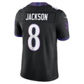 B.Ravens #8 Lamar Jackson Black Alternate Alternate Vapor F.U.S.E. Stitched Limited Football Jersey