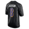 B.Ravens #8 Lamar Jackson Black Fashion Game Stitched Football American Jersey