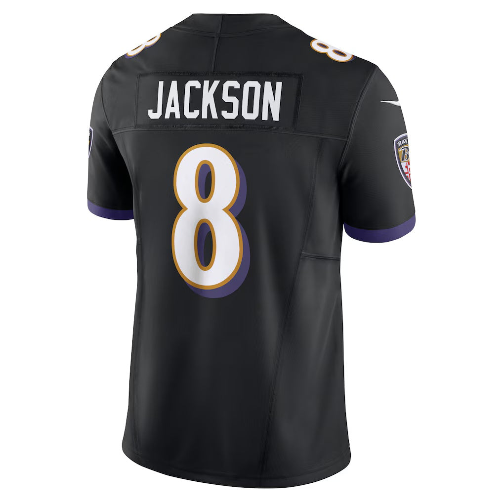 Lamar Jackson Ravens #8 Black Vapor F.U.S.E. Limited Stitched Football Jersey