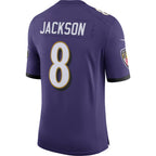 B.Ravens #8 Lamar Jackson Purple Speed Machine Limited Stitched Football American Jersey