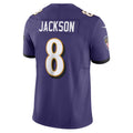 B.Ravens #8 Lamar Jackson Purple Vapor F.U.S.E. Limited Stitched Football American Jersey