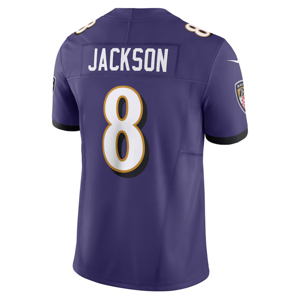 B.Ravens #8 Lamar Jackson Purple Vapor F.U.S.E. Limited Football Jersey