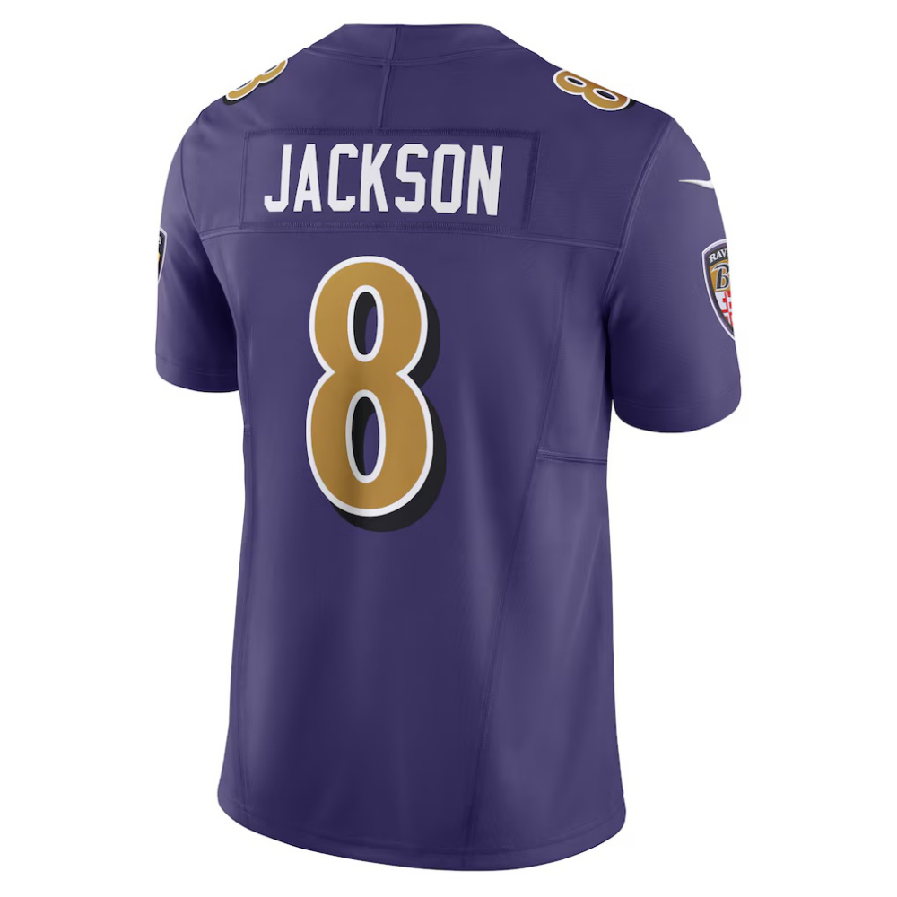 B.Ravens #8 Lamar Jackson Purple Vapor F.U.S.E. Limited Football Jerseys