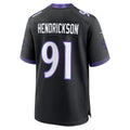 B.Ravens #91 Trey Hendrickson Black Alternate Game Stitched Football American Jersey