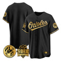 Baltimore Orioles Black Gold 30th Anniversary of 2131 Home Game Blank Player Stitched Baseball Jersey