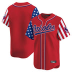 Baltimore Orioles Red Independence Day Vapor Premier Limited Home Game Blank Player Stitched Baseball Jersey