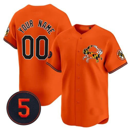 Baltimore Orioles Robinson Patch Vapor Premier Limited Custom Jersey V3 â€?Orange Baseball Jersey