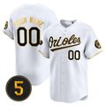 Baltimore Orioles Robinson Patch Vapor Premier Limited Custom Jersey â€?White Gold Baseball Jersey